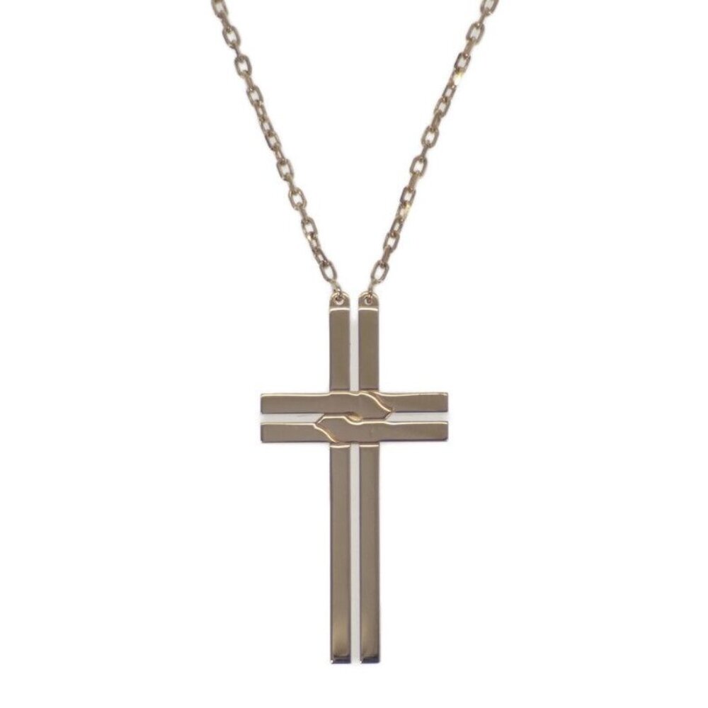 Cartier Cross Pendant Necklace 18K Yellow Gold